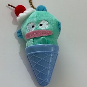 Sanrio Hangyodon Ice Cream Cone Plush Keychain/Charm